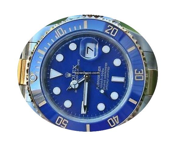 Rolex Mens Ceramic Steel Gold Blue Subma...