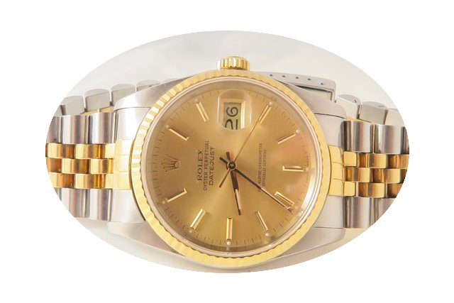 Rolex Datejust Steel Gold Fluted Bezel J...