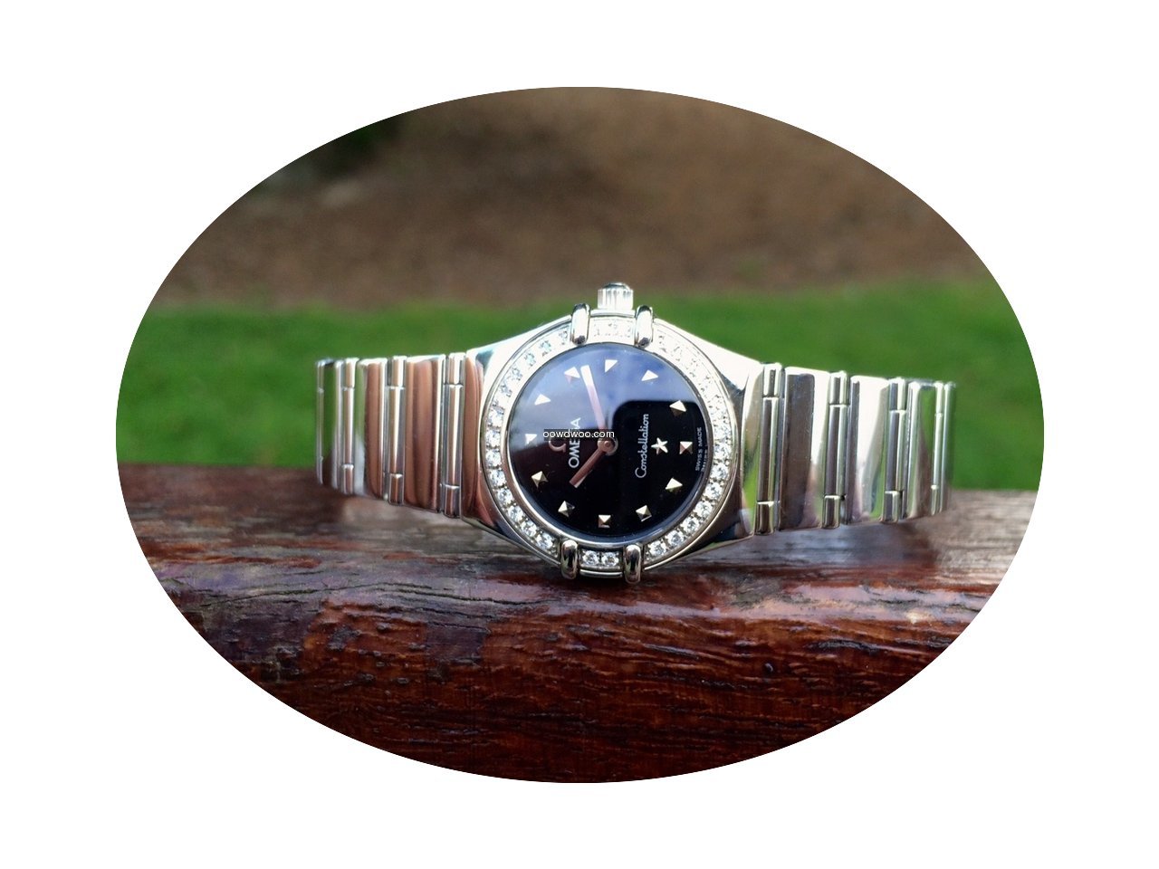 Omega Constellation Ladies Diamond bezel...