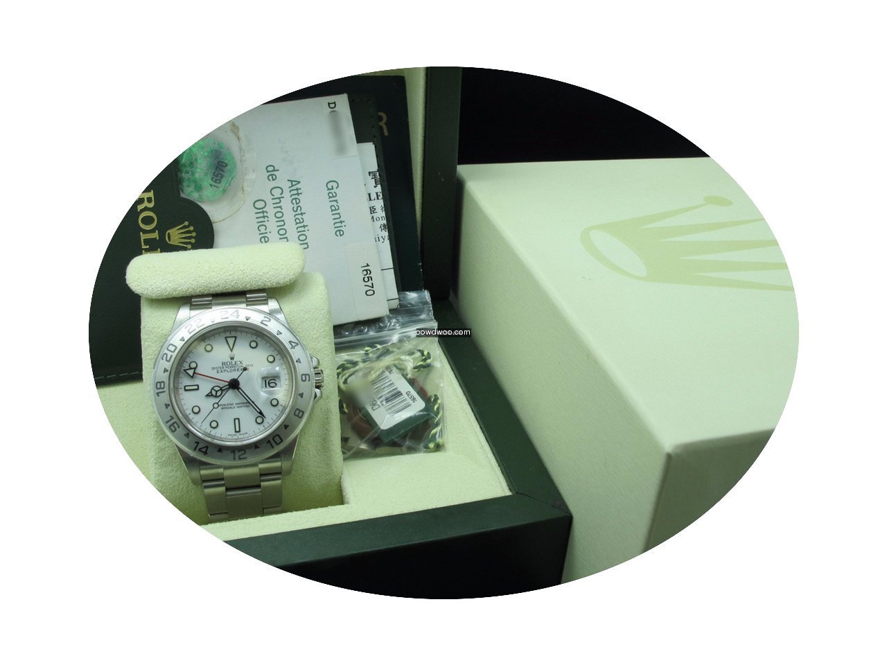 Rolex EXPLORER 2 16570 White Dial with F...