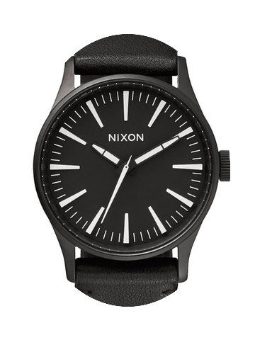 Nixon A377-005 Sentry 38 Leather Black W...