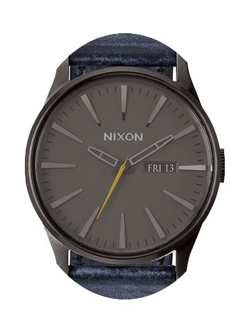 Nixon A105-1893 Sentry Leather Gunmetal ...