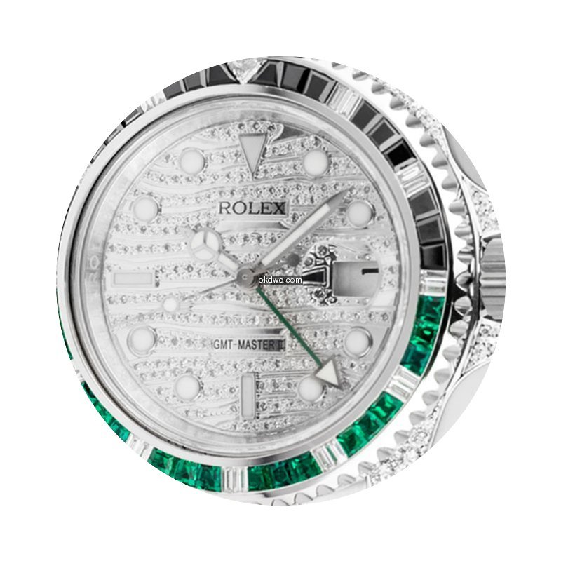 Rolex GMT-Master II Steel Custom Diamond...