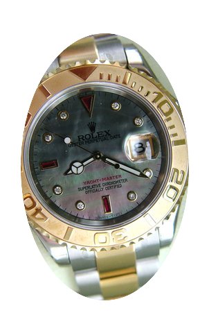 Rolex Mens Yachtmaster 2 Tone Used Watch...
