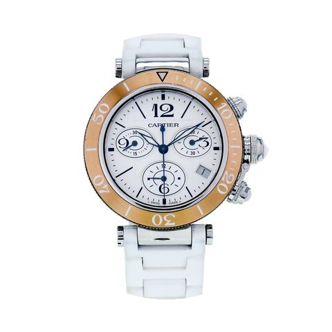 Cartier Pasha Seatimer White Rubber Auto...