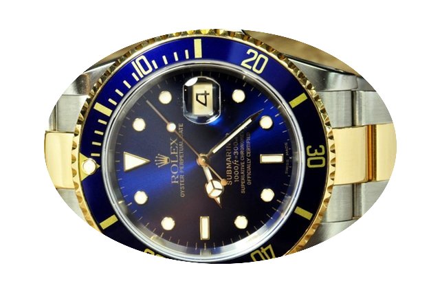 Rolex Submariner 18k Gold / Steel Blue B...