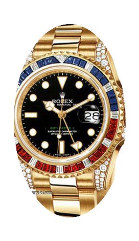 Rolex GMT-Master II 40mm Yellow Gold Jew...