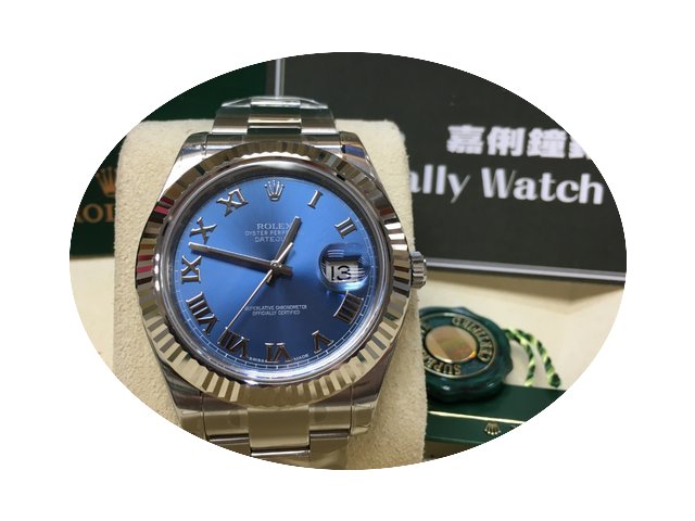 Rolex 116334 Datejust II Blue Roman Dial...