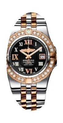 Breitling Galactic 30 Black Dial Steel a...