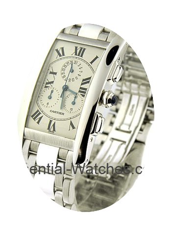 Cartier Tank Americaine Chronoflex Quart...