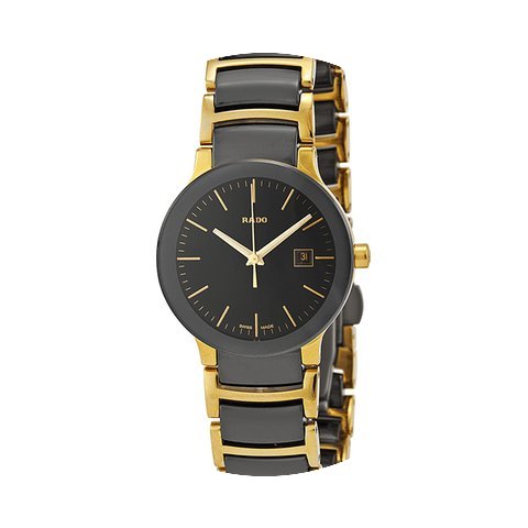 Rado Ladies Centrix Yellow Gold PVD Blac...