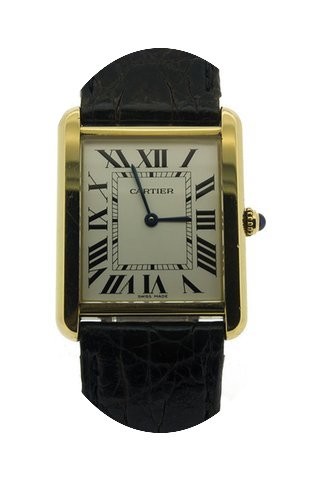 Cartier Gents Tank Solo 7242 18ct Yellow...