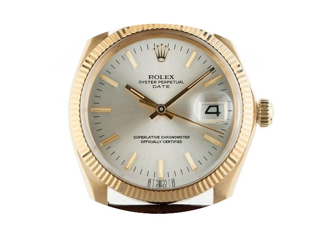 Rolex Oyster Perpetual Date 18kt Gelbgol...