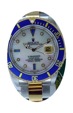 Rolex Submariner Mens 2 Tone watch 16613...