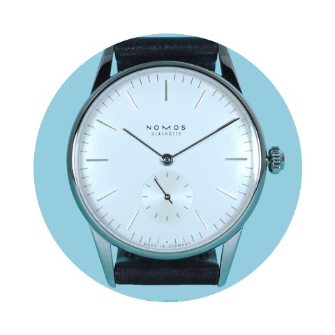 Nomos Glashütte Orion 35mm weiß Saphir...