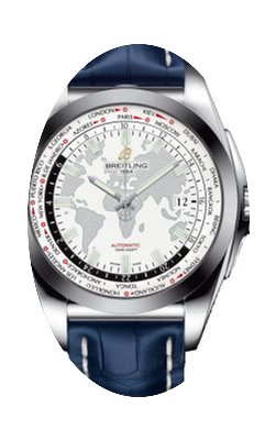 Breitling Galactic Unitime White Dial Bl...