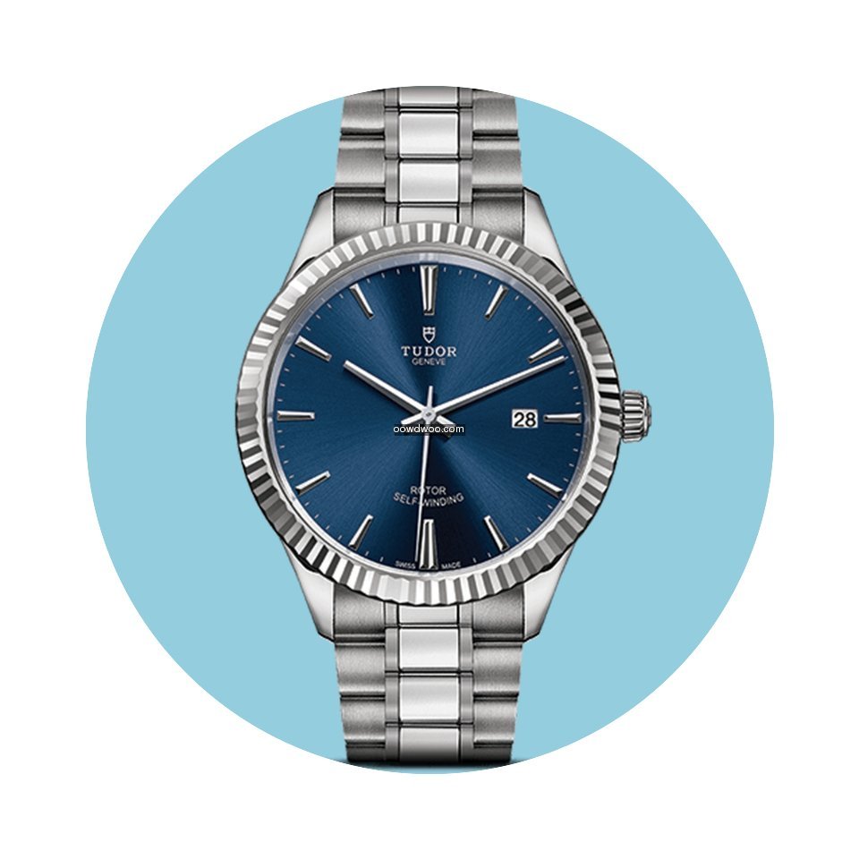 Tudor Style 41mm, geriffelte Lünette, S...