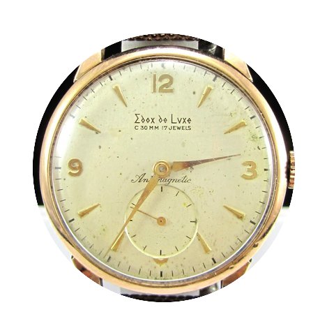 Edox De Luxe Vintage 18K Solid Rose Gold...