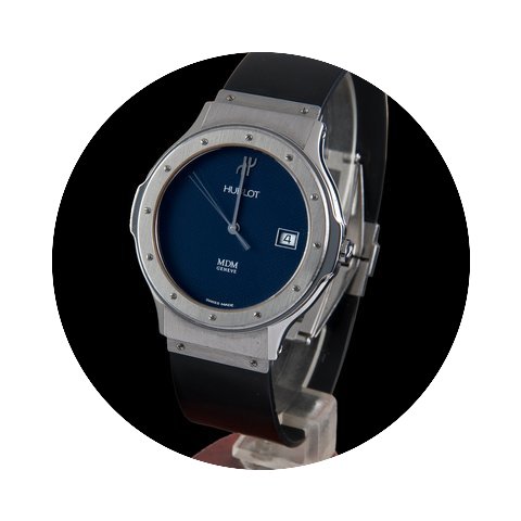 Hublot classic steel men size blue dial...