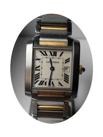 Cartier Tank Francaise medium stell/gold...