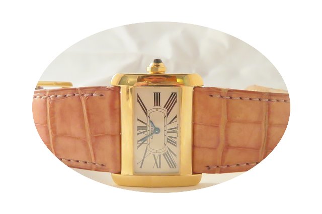 Cartier Divan Tank Lady 18k Yellow Gold...
