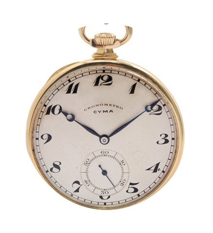 Cyma 18K Gold Pocket Watch...