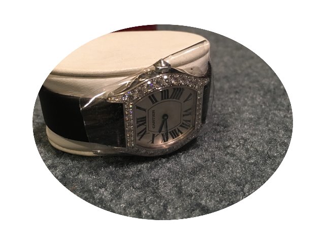Cartier Tortue Diamond 18 kt White Gold ...