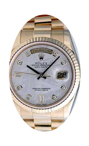 Rolex Mens President Gold Watch With Rea...