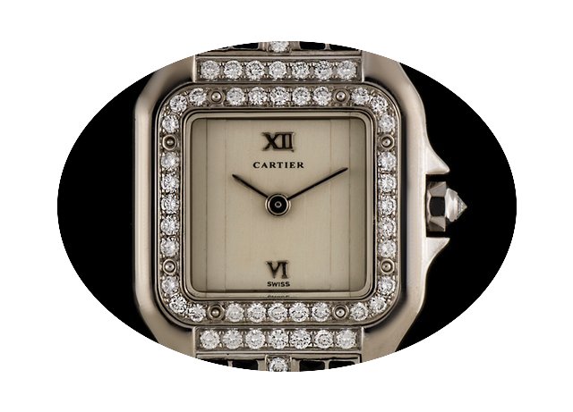 Cartier 18k W/Gold Rare Diamond & En...