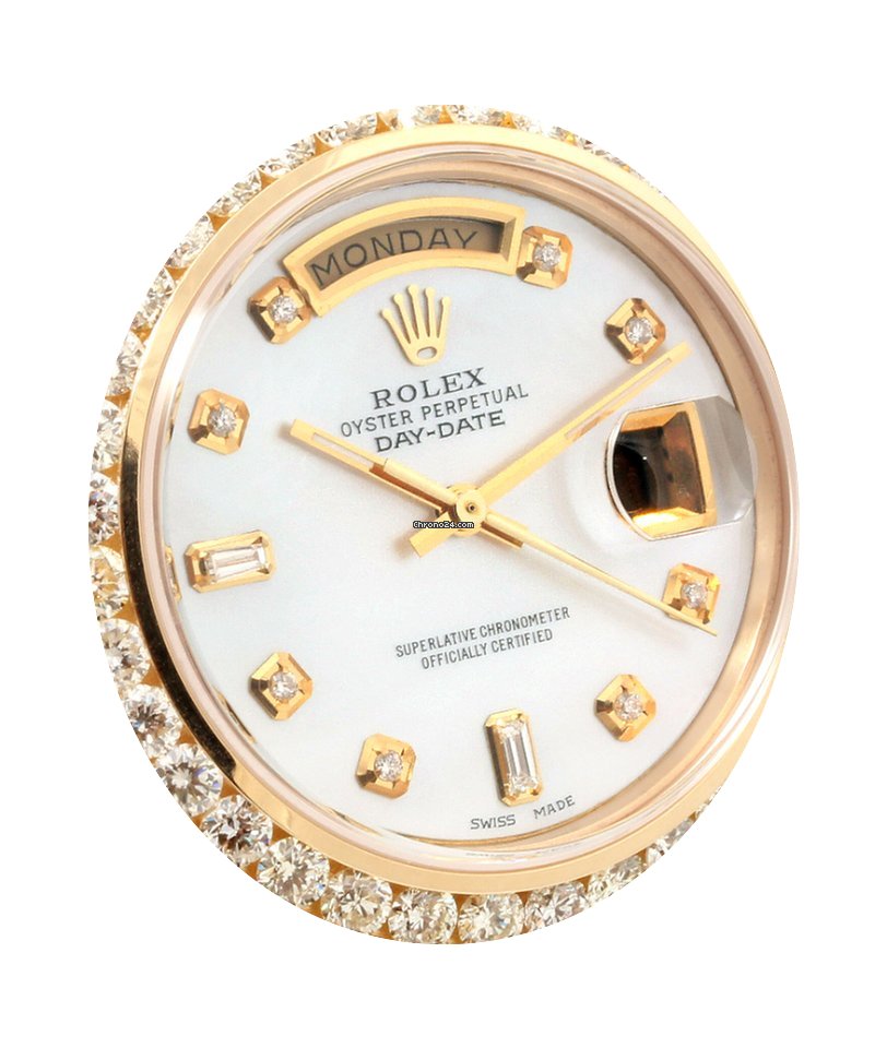 Rolex 18K Yellow Gold Custom MOP Diamond...