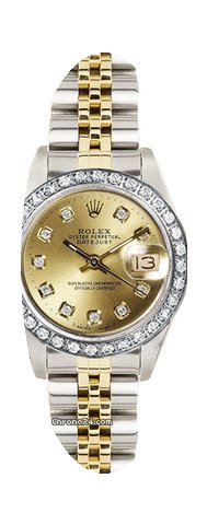 Rolex Women's Datejust Two Tone Custom D...