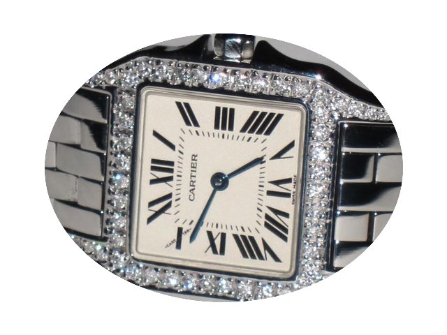 Cartier Santos Demoiselle Midsize Diamon...