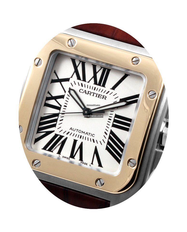 Cartier Santos 100 Large Steel & Gold on...