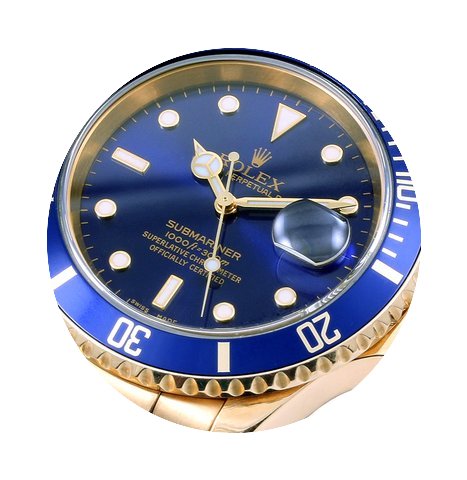 Rolex 18K Gold Submariner Blue Dial - NO...
