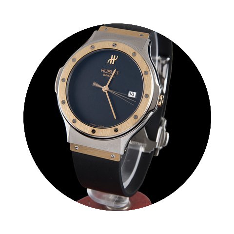 Hublot classic steel and gold men size...