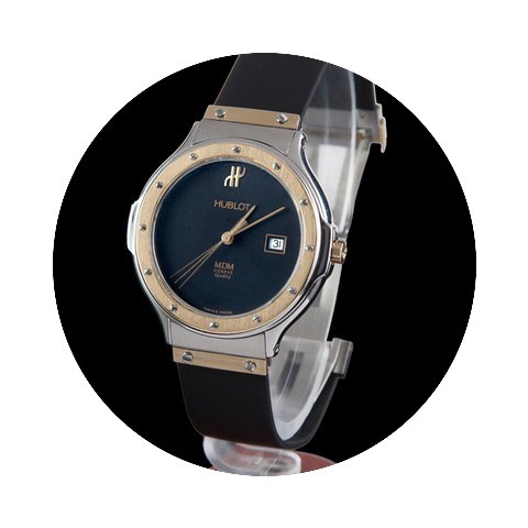 Hublot classic steel and gold medium siz...