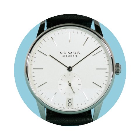 Nomos Orion 38 Datum weiß Saphirglasbod...