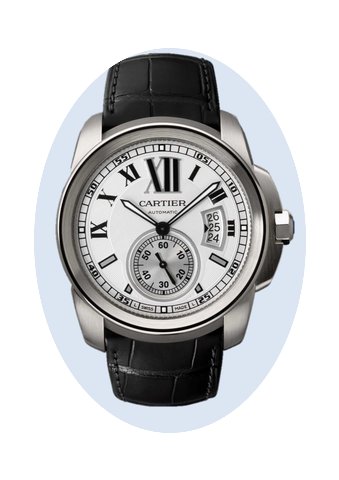 Cartier Calibre de Cartier Stahl Leder w...