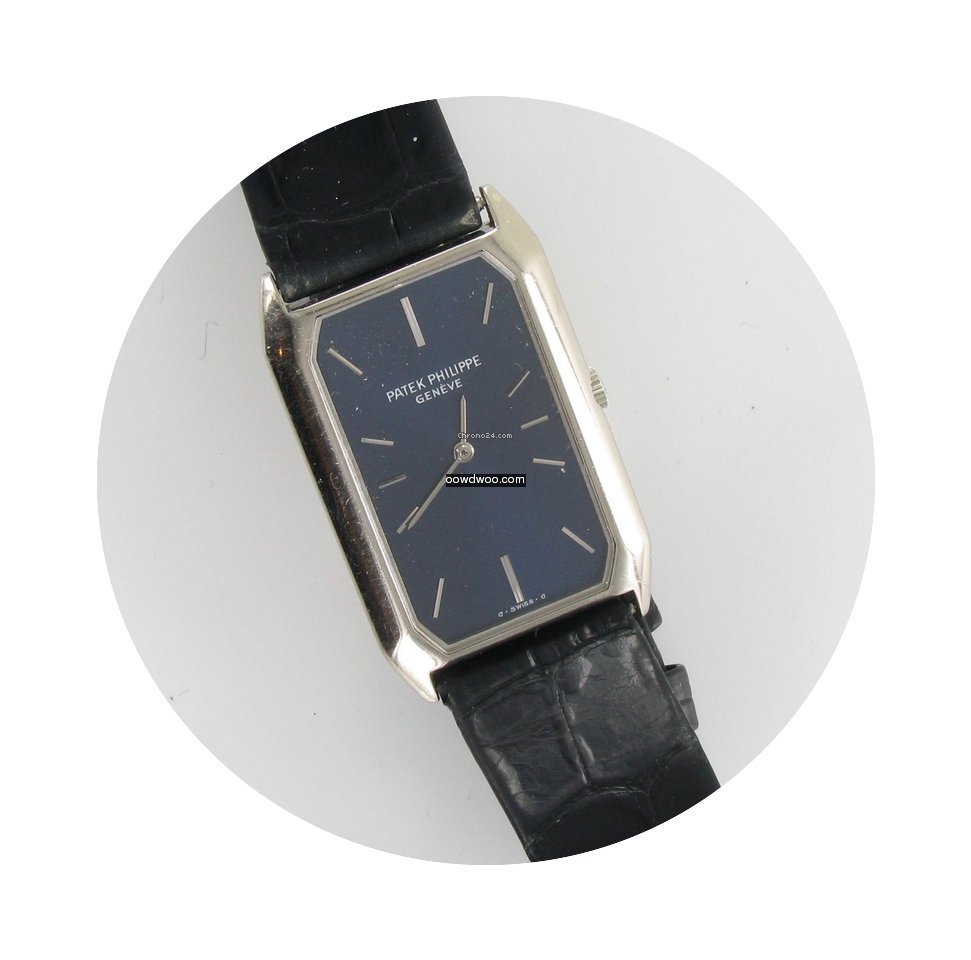 Patek Philippe 18k White Gold Tank Style...