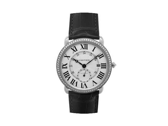 Cartier Ronde Louis Silver Dial 18k Whte...