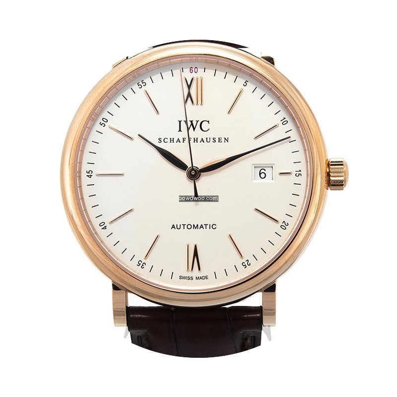 IWC Portofino Automatic Silver 18k red g...