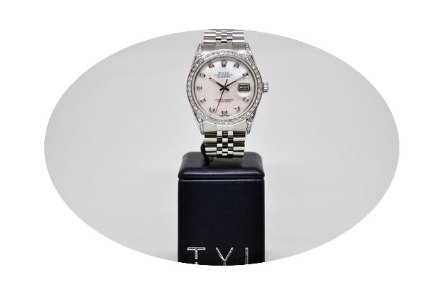 Rolex Date Just Mother of Pearl index Di...
