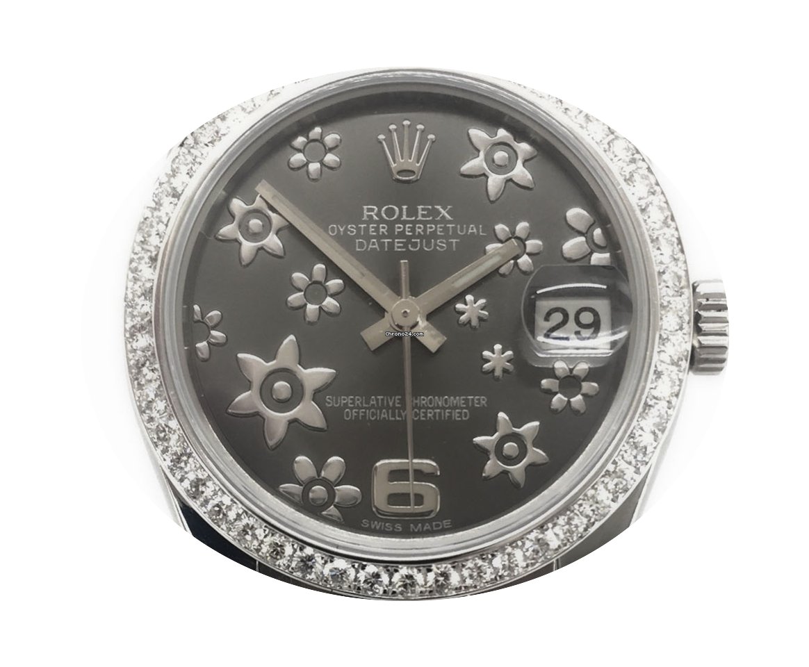 Rolex Lady-Datejust Flowers Diamonds Aft...