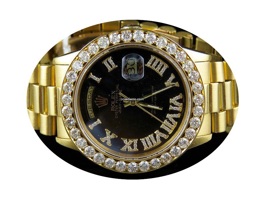 Rolex Mens Rolex 18K Yellow Gold Preside...