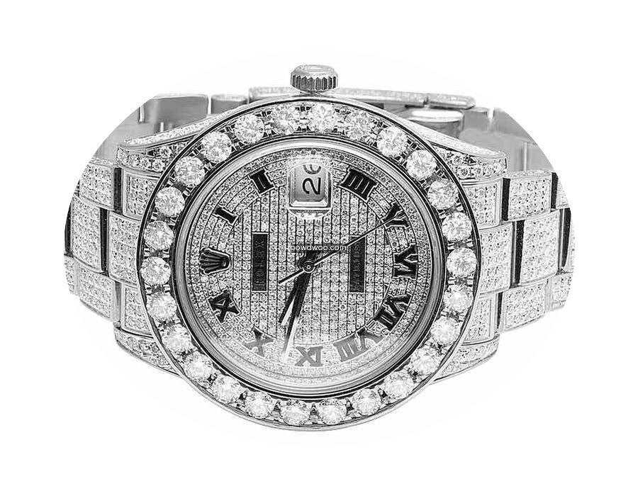 Rolex Mens Full Iced 41 MM 116300 Roman ...