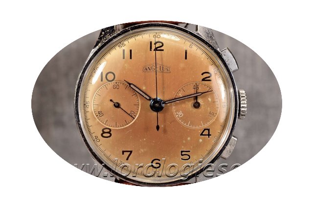Angelus Vintage Exotic Cognac-brown Dial...