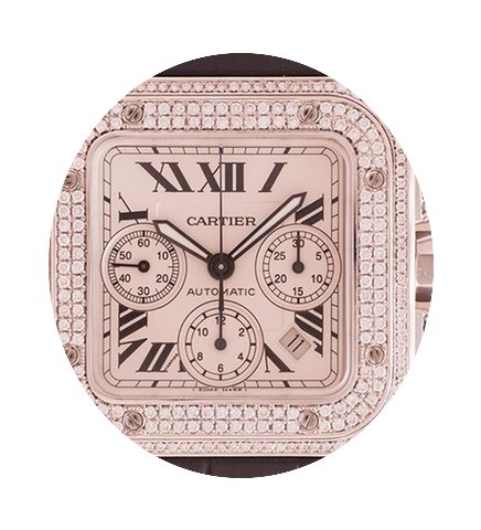 Cartier Santos 100 XL Chronograph Diamon...
