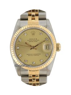 Rolex Medio Datejust acc-oro QUAD. ORIG....