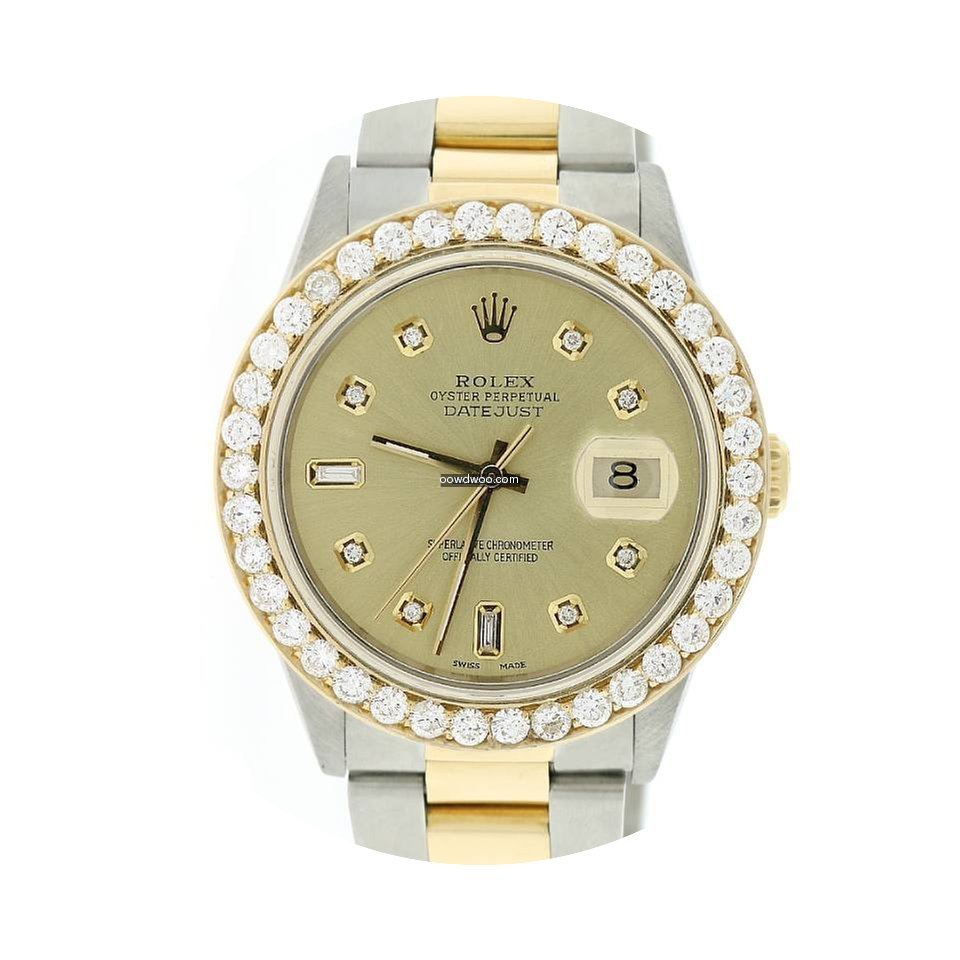 Rolex Datejust 2-Tone 36mm Oyster w/Diam...