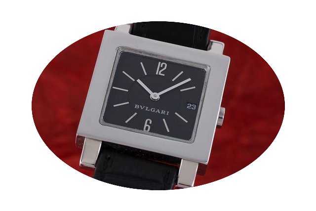 Bulgari Lady Quadrato Edelstahl Damenuhr...